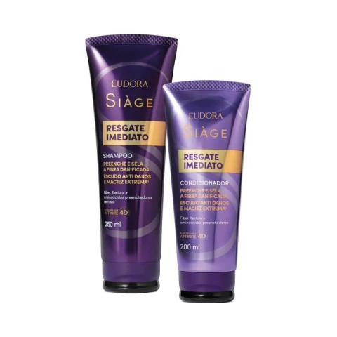 KIT RESGATE IMEDIATO SHAMPOO 250ML+ CONDICIONADOR 200ML SIAGE EUDORA