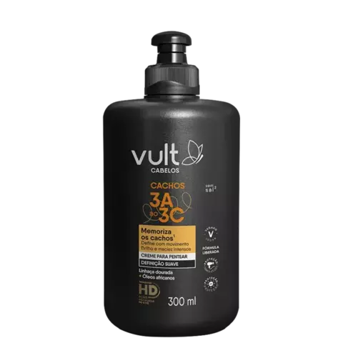 CREME PARA PENTEAR DEFINIÇAO SUAVE CACHOS 3A A 3C VULT CABELOS 300ML