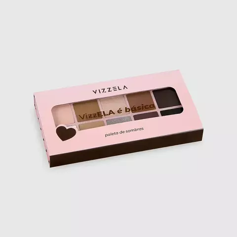 PALETA DE SOMBRAS ELA E BASICA VIZZELA 10 CORES 12G