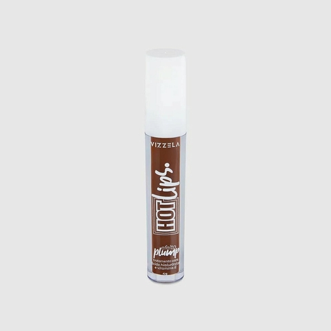 GLOSS LABIAL HOT LIPS COR BROWN VIZZELA 4G