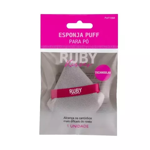 ESPONJA PUFF PARA PO TRIANGULAR RUBY KISSES RK BY KISS COR CINZA PUF10BR