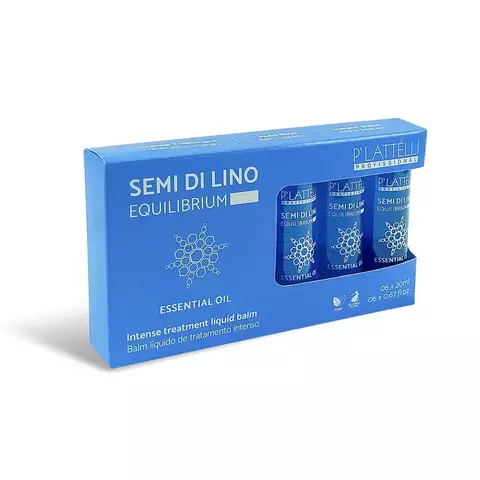 AMPOLA SEMI DI LINO EQUILIBRIUM CAIXA C/ 6UN X 20 ML PLATTELLI PROFISSIONAL