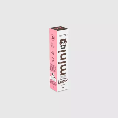 MASCARA PARA CILIOS NO PANDA BROWN MINI COR MARROM VIZZELA 3G