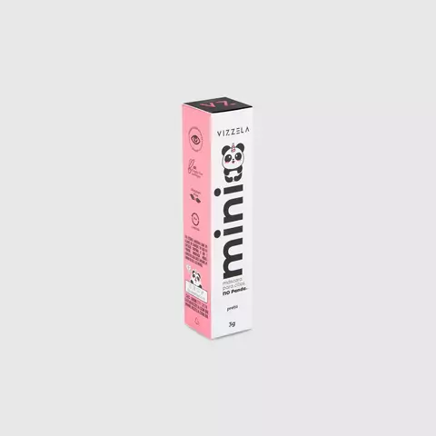 MASCARA PARA CILIOS NO PANDA BROWN MINI COR PRETA VIZZELA 3G