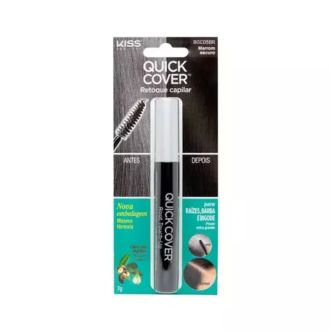 MASCARA DE RETOQUE CAPILAR BRUSH-IN COR MARROM ESCURO KISS NEW YORK 7G
