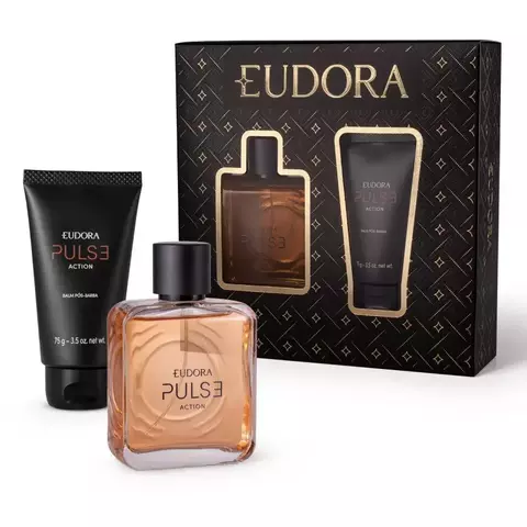 KIT PRESENTE BALM POS BARBA 75G E DESODORANTE COLONIA 100ML PULSE ACTION EUDORA