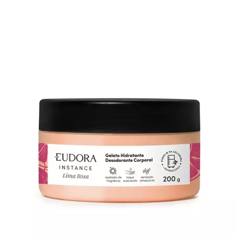 GELATO HIDRATANTE DESODORANTE CORPORAL INSTANCE LIMA ROSA EUDORA 200G