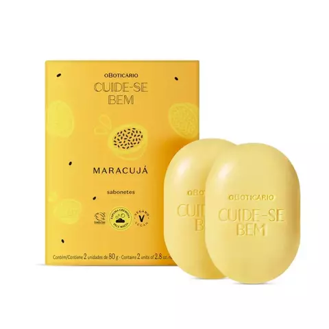 SABONETES EM BARRA FEIRA CUIDE-SE BEM MARACUJA O BOTICARIO 2x80G