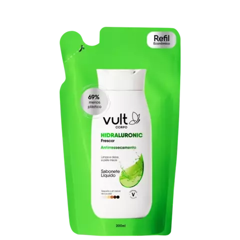 SABONETE LIQUIDO REFIL ANTIRESSECAMENTO HIDRALURONIC FRESCOR VULT CORPO 200ML
