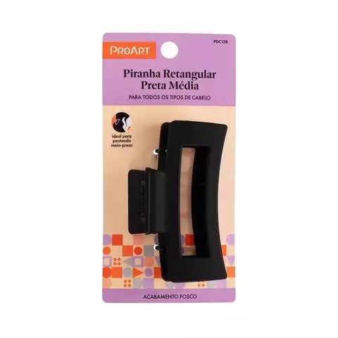 PIRANHA RETANGULAR PRETA MEDIA PROART