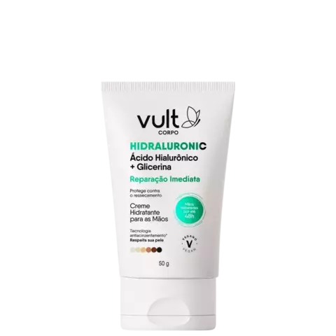 CREME HIDRATANTE PARA AS MAOS HIDRALURONIC REPARAÇAO IMEDIATA VULT 50G