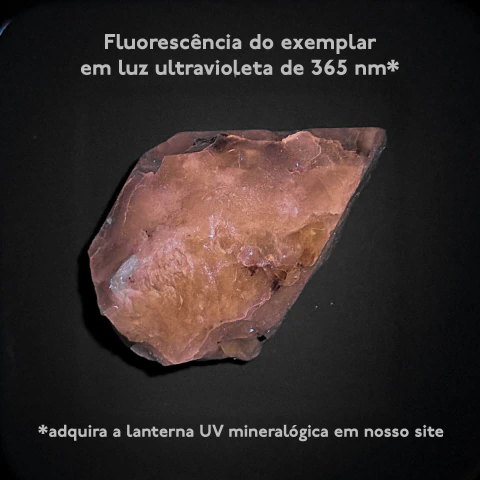 Apatita amarela-mel com fluorescência / fluorapatita / cor de citrino - 4,5 cm - Cód. 8G-164