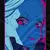Playera Anime Cyberpunk Rebecca Letras Azules Rosas en internet