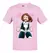Playera Anime Boku No Hero Ochaco Uraraka Rosa Rectangulo Letras Rosas - La Tienda del Puchero