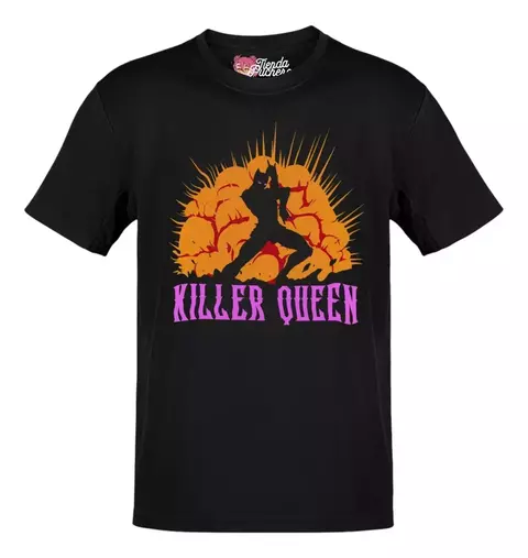 Playera Anime Jojos Killer Queen Yoshikage Kira Letras Rosas - comprar en línea