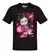 Playera Anime Demon Slayer Nezuko Kamado Llamas Rosas Letras Blancas - comprar en línea