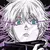 Playera Anime Jujutsu Kaisen Satoru Gojo Letras Moradas Blancas en internet