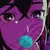 Playera Anime Dandadan Momo Ayase Morado Letras Rojas en internet