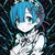 Playera Anime Re Zero Rem Puntos Lineas Celestes en internet