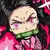 Playera Anime Demon Slayer Nezuko Kamado Llamas Rosas Letras Blancas en internet