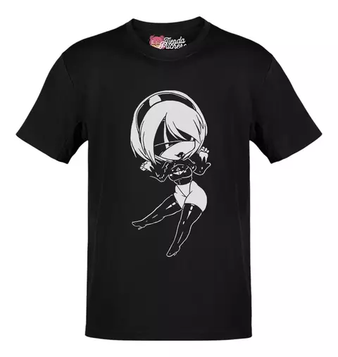 Playera Anime Nier Automata Yorha 2B Chibi Blanco - comprar en línea