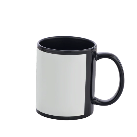 Caneca Preta com Tarja - Branco - P+ IMPORTADA AAA