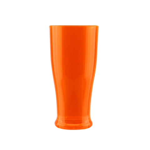 Copo Tulipa - Translúcido - Laranja Neon