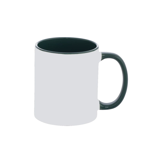 Caneca com Alça e Interior Colorido - Verde Bandeira - JKB IMPORTADA