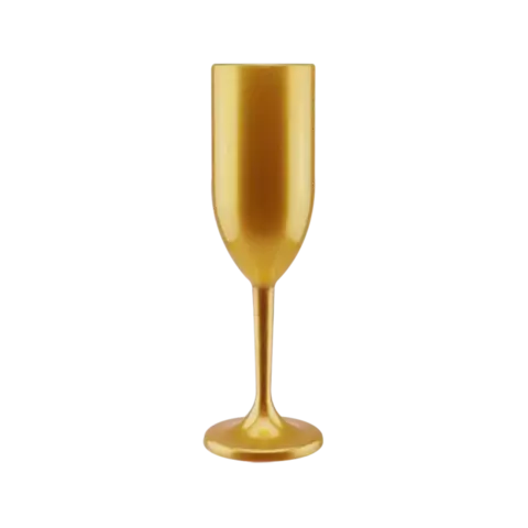 Taça de Espumante Leitoso - Dourado