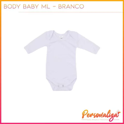 Body Baby Branco - Manga Longa