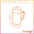 Caneca Chopp 500ml - Translúcido - Verde - comprar online