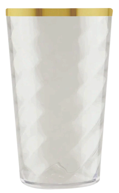 Twister 500ml - Translúcido - Cristal/BordaDourada