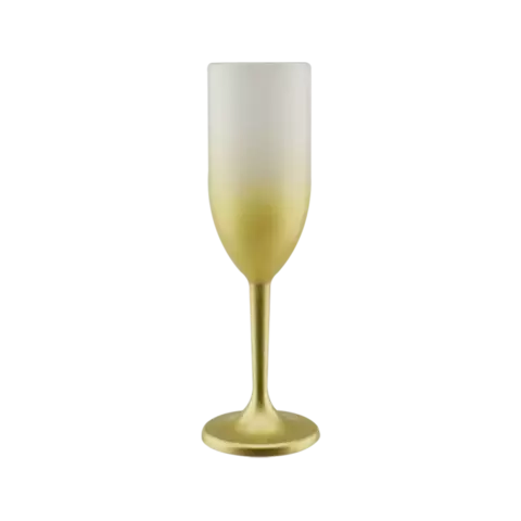 Taça de Espumante Degradê - Dourado