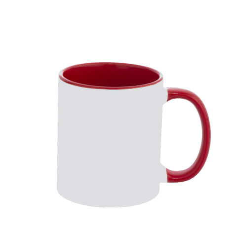 Caneca com Alça e Interior Colorido - Vermelho - JKB IMPORTADA