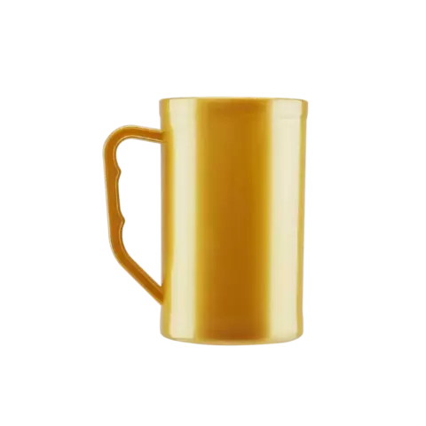 Caneca Chopp 500ml - Leitoso - Dourado