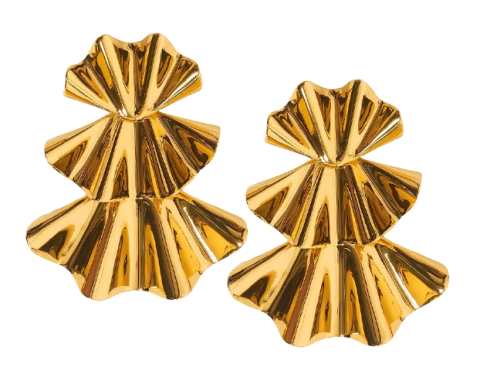 BRINCO TEMPO I LEQUE TRIPLO OURO | Morena Canela