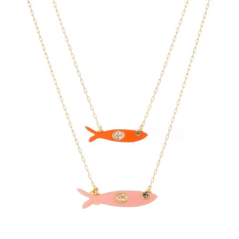 Colar Escapulário Cartier Sardines Resina Pop e Energy | Nadia Gimenes