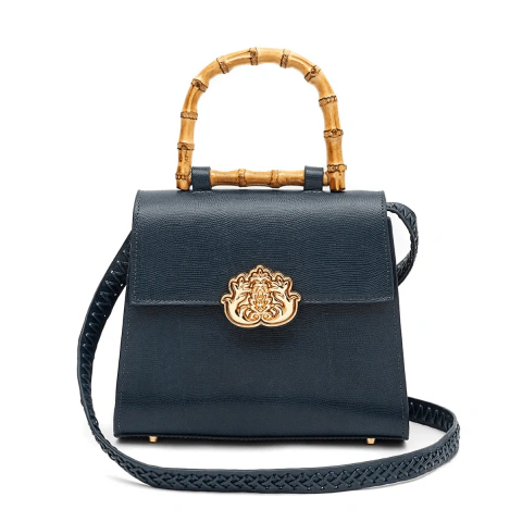Bolsa Top Handle Média CAVIAR NOITE | Isla