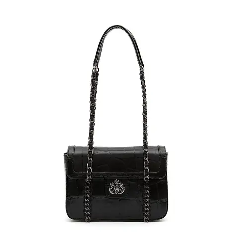 SIENNA TOTE FLAP EM COURO PRETO | Isla
