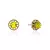 Brinco Lustre cristal amarelo vivo ouro vintage