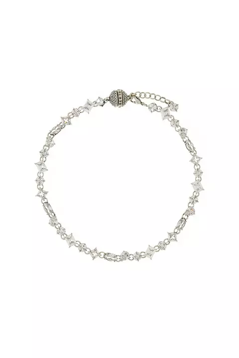 Colar Curto Zircônias Brisa Prata Vintage | Hector Albertazzi - comprar online