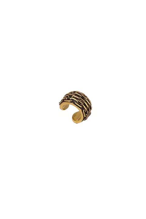 Piercing Cuff Textura Presence Ouro Vintage | Hector Albertazzi