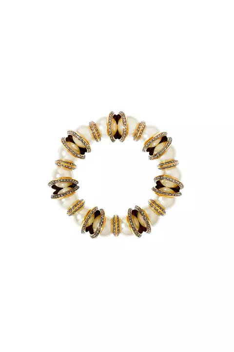 Pulseira Pérolas Flexível Sirius Ouro Vintage | Hector Albertazzi