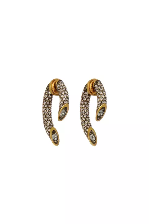 Brinco Safari Strass Style Ouro Vintage | Hector Albertazzi