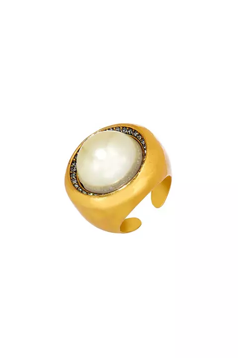 Anel Maxi Pérola Sirius Ouro Vintage | Hector Albertazzi