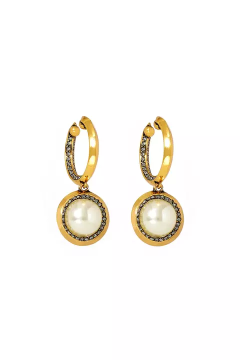 Brinco Ear Cuff Pérola Sirius Ouro Vintage | Hector Albertazzi