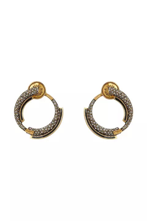 Argola Duo Noir Ouro Vintage Coleção Origens | Hector Albertazzi