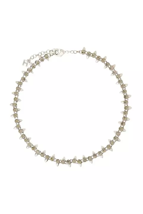 Choker Duo Strass Sementes Prata Boho | Hector Albertazzi
