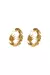 Brinco Argola Lisa Folhagens Ouro Vintage