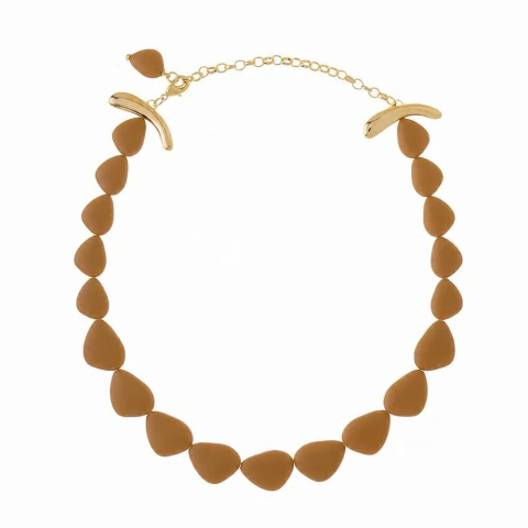 COLAR URBAN POWER EM RESINA DOU/CARAMELO | Nadia Gimenes